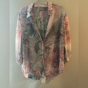 Chicos Paisley Sheer Top | 3